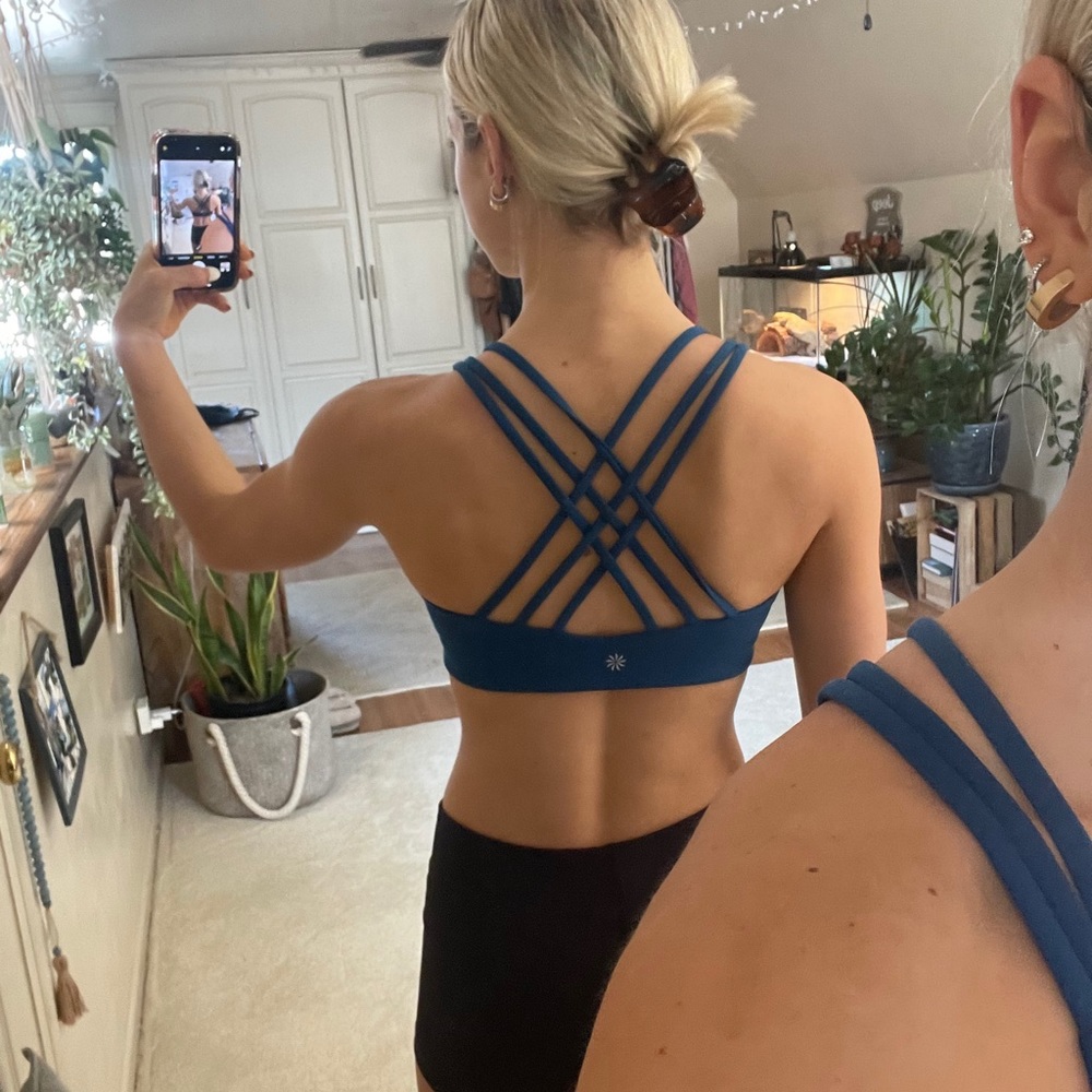 True Blue Athleta Sports Bra